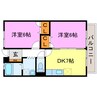 ハイツひまわり 2DKの間取り