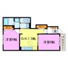 マイルストーンズ 2DKの間取り