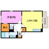 リストワール甲西 1LDKの間取り