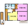 メディオⅡ 2DKの間取り