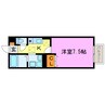パリオ菅沼　B棟 1Kの間取り
