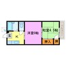 ハイツトミダ 2Kの間取り