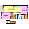 ＠三雲Ｂ 2LDKの間取り
