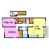 ＠三雲Ｃ 2LDKの間取り