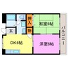 グランパレス石部 2DKの間取り