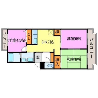 間取図 イワタニガーデンハイツ