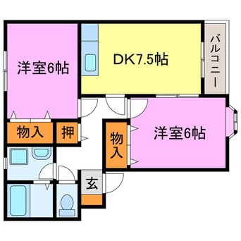 間取図 ツインクルみやびＡ･Ｂ棟