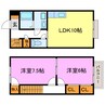 ひまわりⅢ 2LDKの間取り