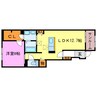パインビレッジビオーラⅢ 1LDKの間取り