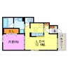 サンリットM 1LDKの間取り