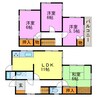 正福寺貸家 4LDKの間取り