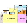 アプリコットガーデン 1LDKの間取り