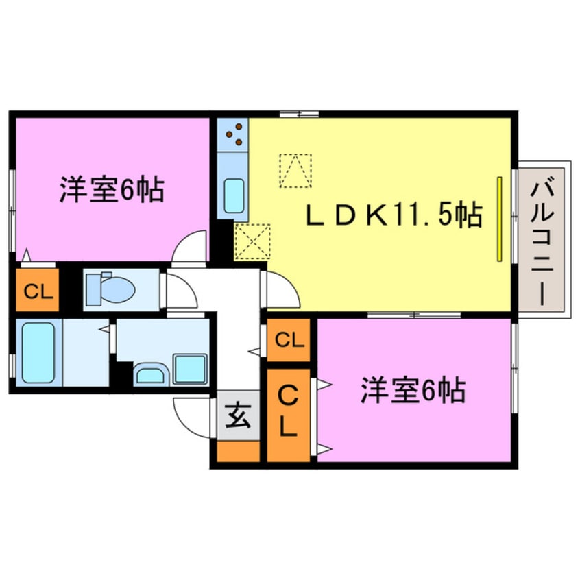 間取図 シャインヒルA