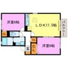 シャインヒルA 2LDKの間取り