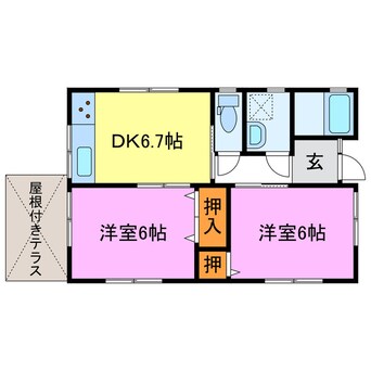 間取図 湖南サンライズ4　貸家