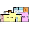 アルシオン 1LDKの間取り
