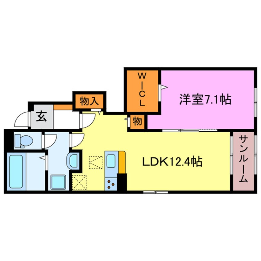 間取図 グリーン琥珀甲南Ⅱ