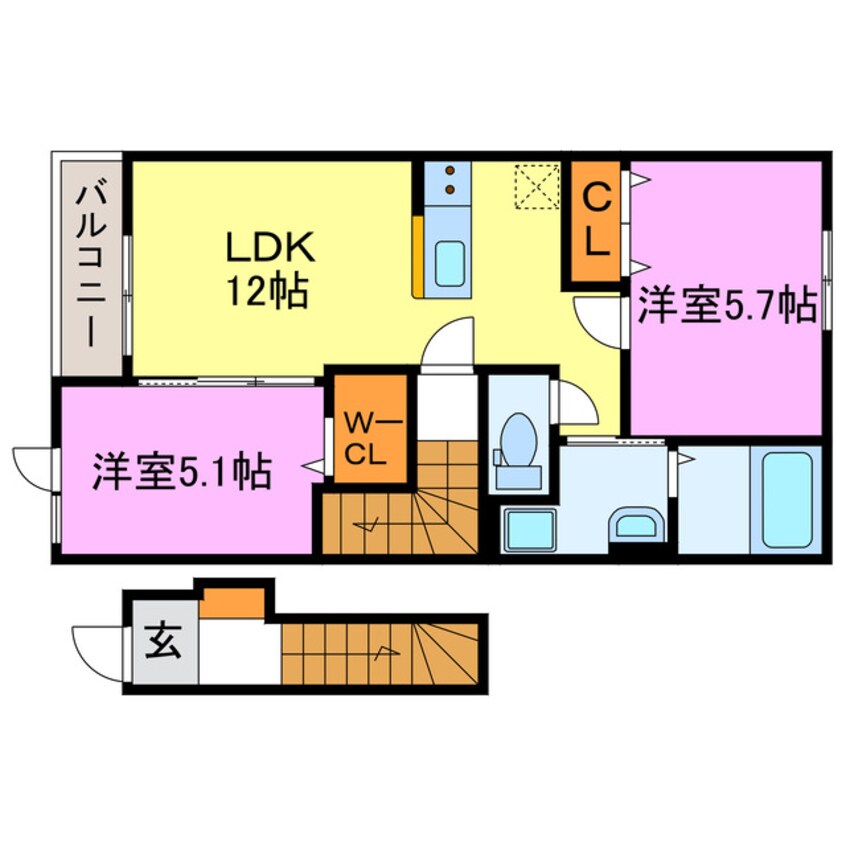 間取図 (仮称)水口町高塚新築アパート