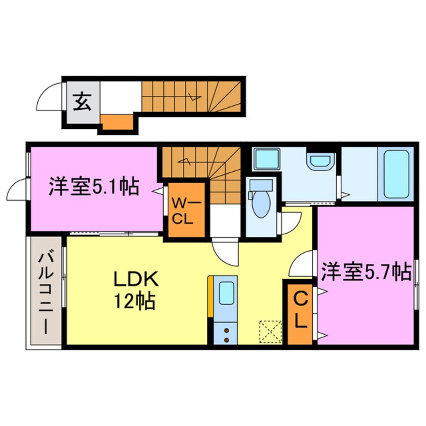 間取図 (仮称)水口町高塚新築アパート