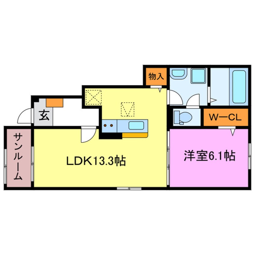 間取図 バンブー　ニン　Ａ