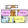 バンブー　ニン　Ｂ 2LDKの間取り