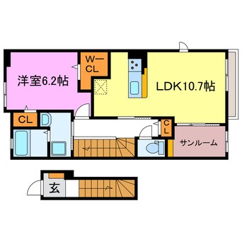 間取図 グリュックス　ミーツ　ハオス