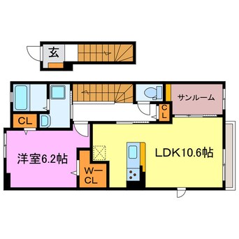 間取図 グリュックス　ミーツ　ハオス