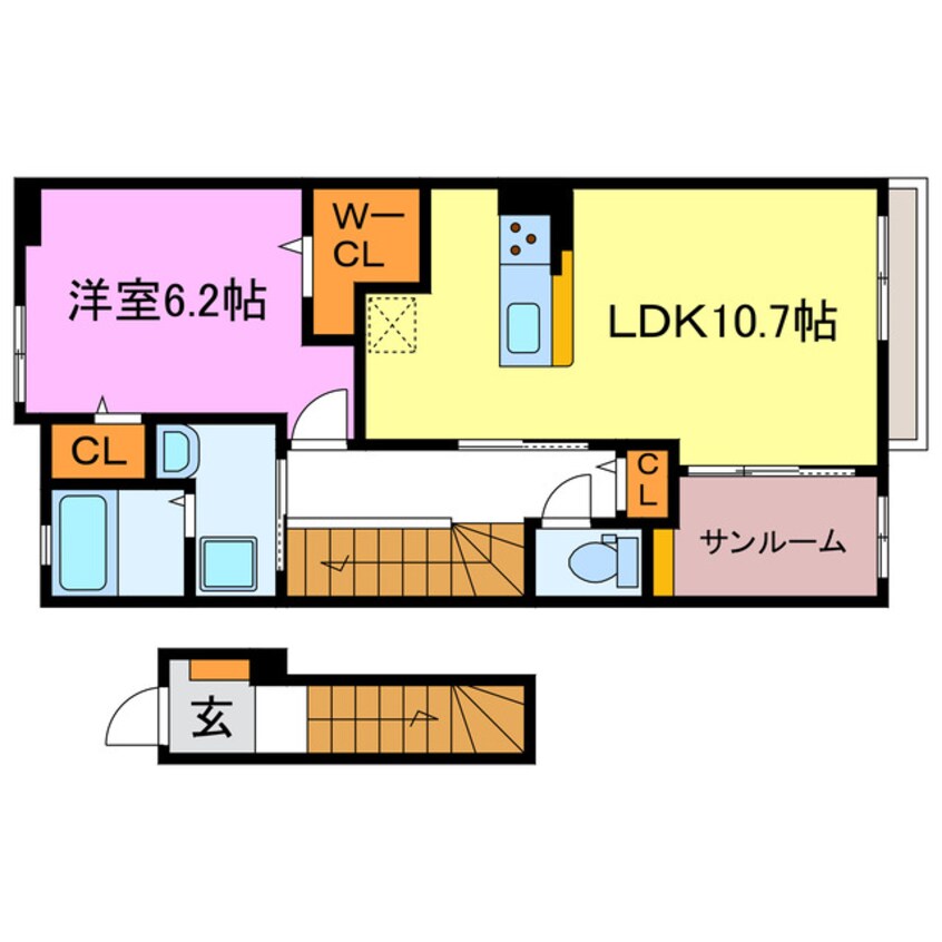 間取図 グリュックス　ミーツ　ハオス