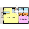 D-ROOMルシエル 1LDKの間取り