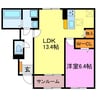 シャルパンティエ 1LDKの間取り