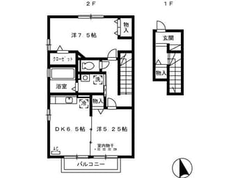 間取図 ルシアンローズB棟