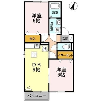 間取図 山陽本線（中国）/防府駅 バス5分新橋下車:停歩2分 1階 築24年