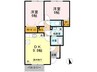 ファミリエ Ｂ棟 2DKの間取り
