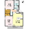 リビングタウン勝間Ｂ棟 2LDKの間取り