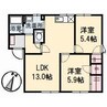 フリーダム 2LDKの間取り