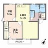 フリーダム 2LDKの間取り