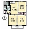 アンシャンテ Ｂ棟 3DKの間取り