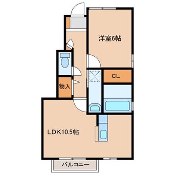 間取図 山陽本線（中国）/防府駅 バス8分四辻下車:停歩4分 1階 築17年