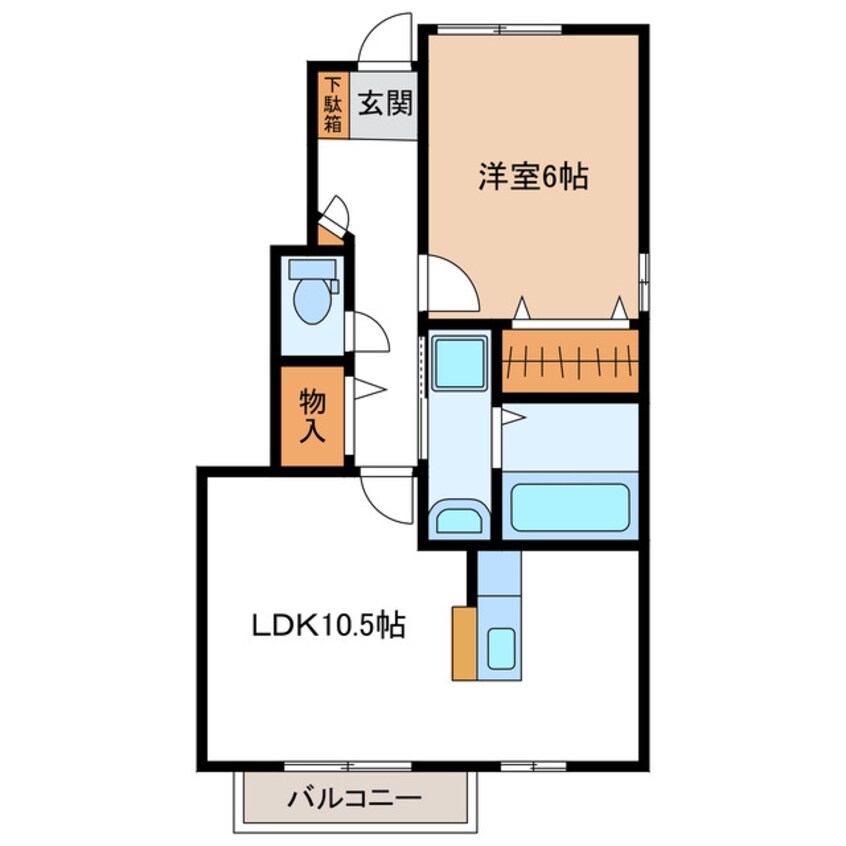 間取図 山陽本線（中国）/防府駅 バス8分四辻下車:停歩4分 1階 築17年