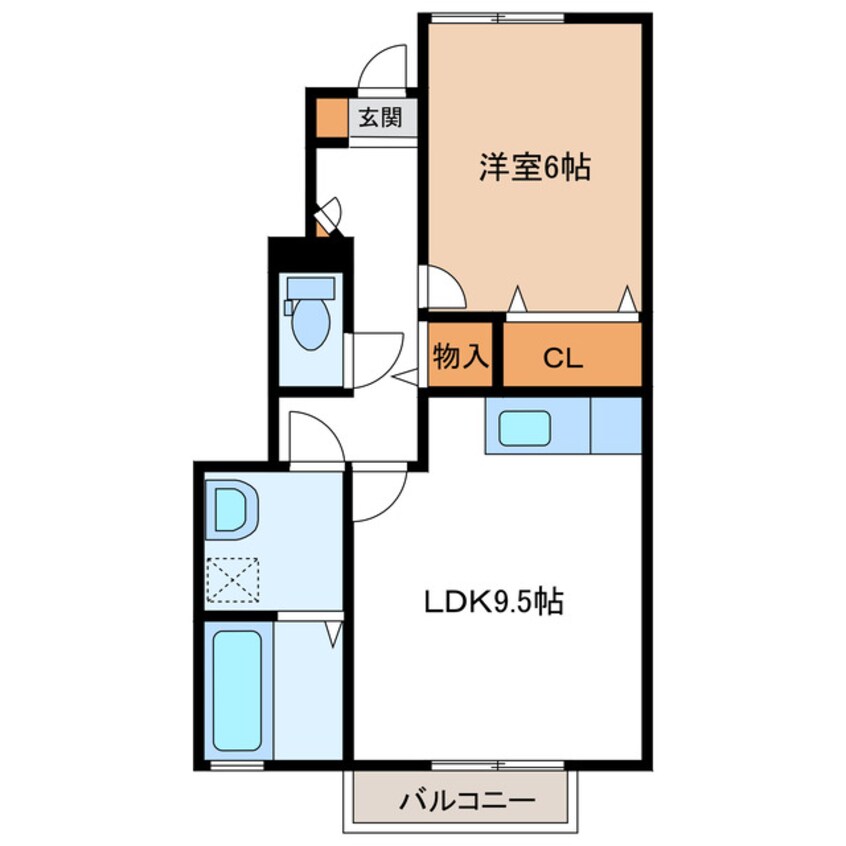 間取図 山陽本線（中国）/防府駅 バス8分四辻下車:停歩4分 1階 築17年