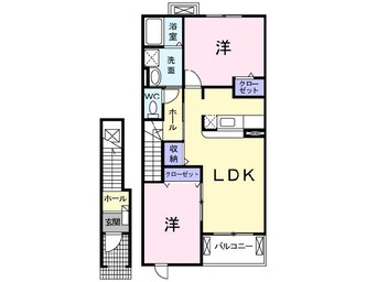 間取図 山陽本線（中国）/防府駅 バス7分西植松下車:停歩4分 2階 築17年