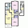 メロウパヒューム･アンジェリーク 2LDKの間取り