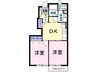 ボナールＹ Ａ 2DKの間取り