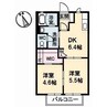 グランディアス 弐番館 2DKの間取り