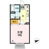 セジュール壱番館 1Kの間取り