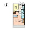 メゾンブランシュ 1LDKの間取り