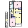 植松グランコート Ｂ 2LDKの間取り