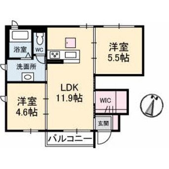 間取図 山陽本線（中国）/防府駅 バス8分四辻下車:停歩5分 1階 築17年