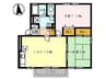 山陽本線（中国）/防府駅 バス:4分:停歩9分 1階 築27年 2LDKの間取り