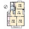 ベルヴェシティー青山　Ｄ棟 3DKの間取り